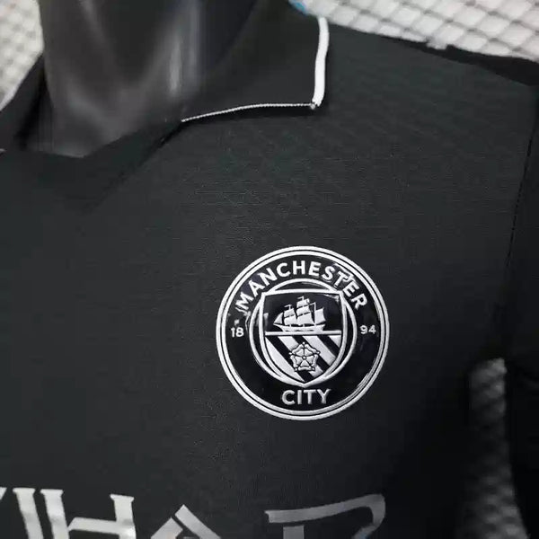 Buy Manchester city Away 2025-26 Black player version Jersey image 5