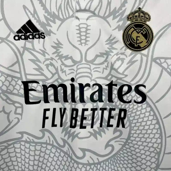 Buy Real Madrid Dragon white 2025-26 Kids jersey set image 3