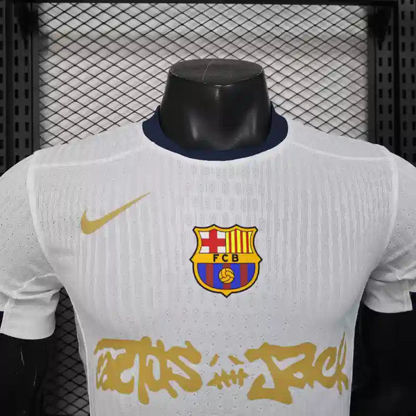 Buy Barcelona White Travis Scott 2024-25 Player Version jersey image 1