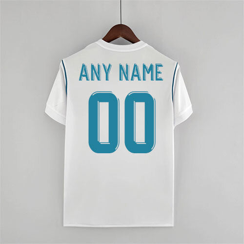 Buy Real Madrid Home 2017-18 Half sleeves Retro jersey customizable image 3