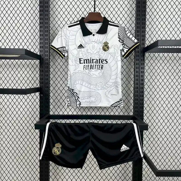 Buy Real Madrid Dragon white 2025-26 Kids jersey set image 0