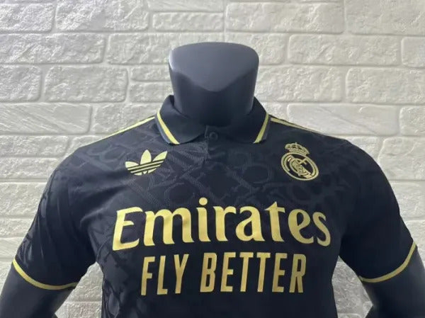 Buy Real Madrid Black Golden Special 24-25 Player Jersey image 2
